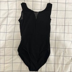 Womens Mesh Panel Open Back Leotard